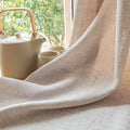 1 rideau voilage style lin, style japonais / vintage pour salon, chambre, café, translucide