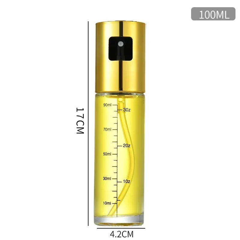 Pulvérisateur d'huile en verre avec pompe anti-fuites - Bouteille spray pour huile d'olive, vinaigre et condiments - Distributeur et spray d'assaisonnement pour cuisine, barbecue, air fryer et grillades