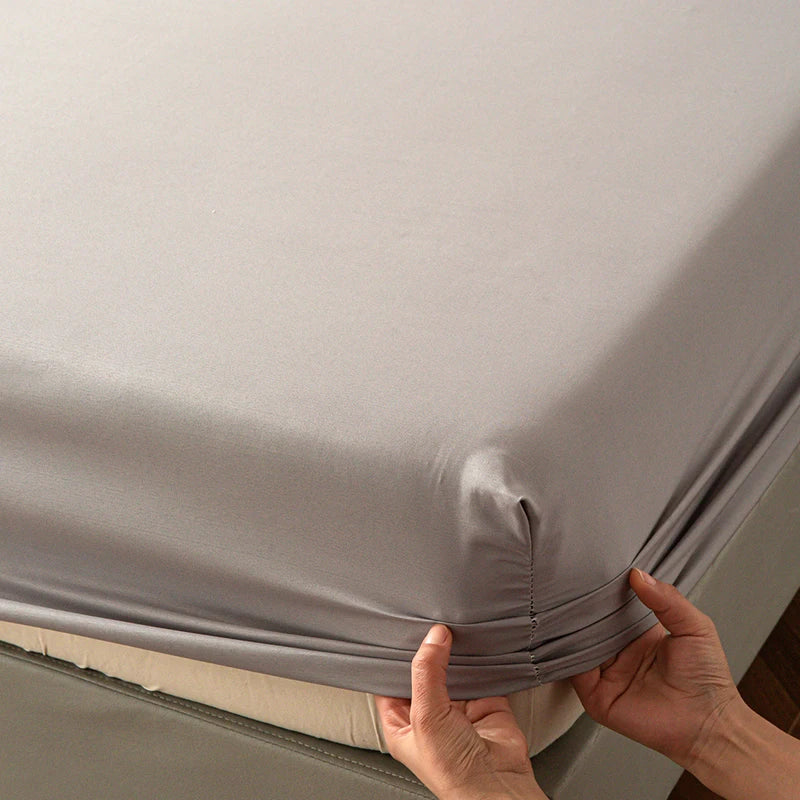 High Quality Fitted Sheet - Microfiber Soft Touch, Deep Pocket 25cm, Wrinkle Free Anti-Slip, Solid Color Twin/Full/Queen/King
