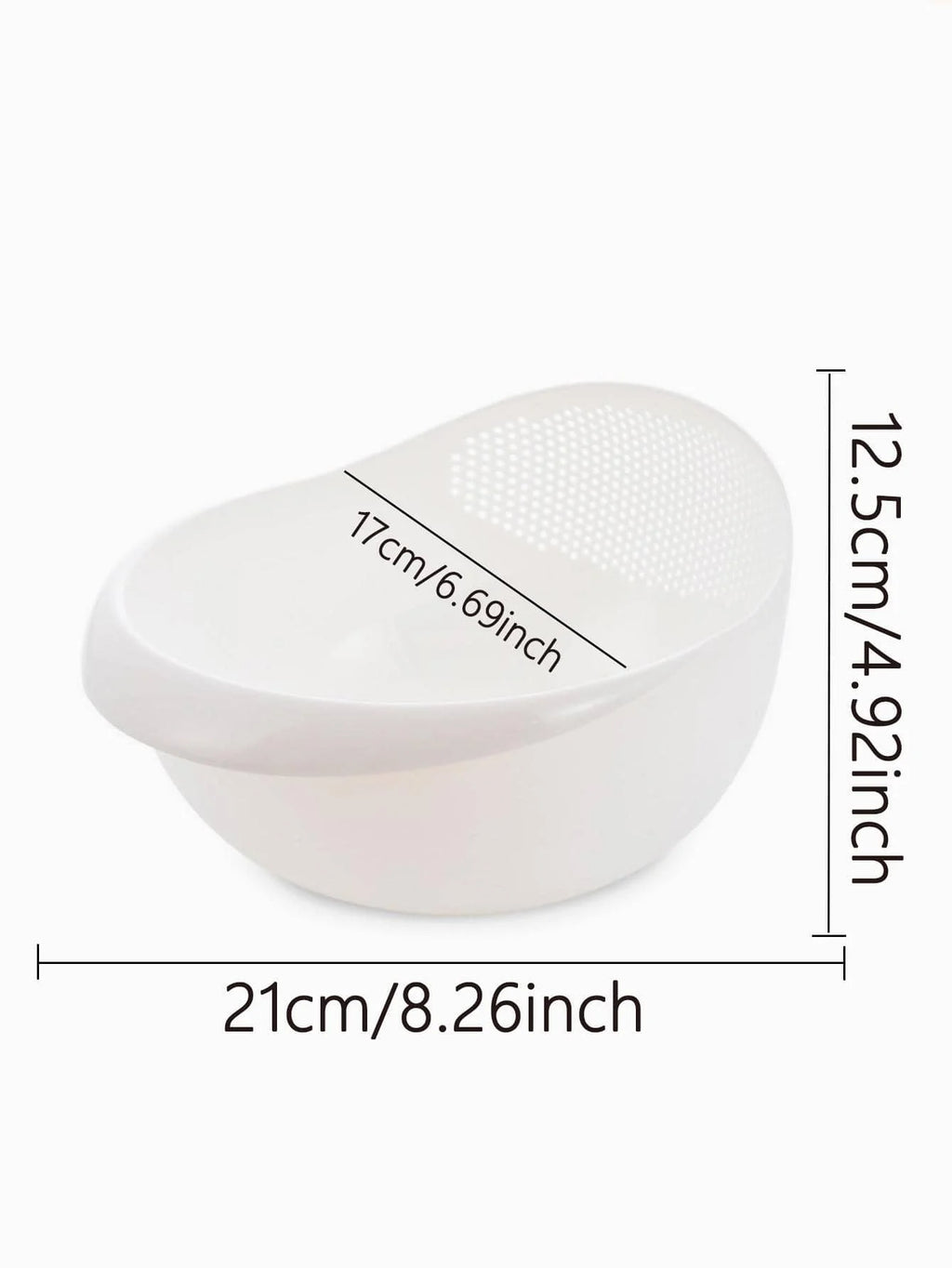 3pcs- Colander Rice Bowl Drain Basket Fruit Bowl Washing Drain Basket with Handle Washing Basket Home Kitchen Organizer