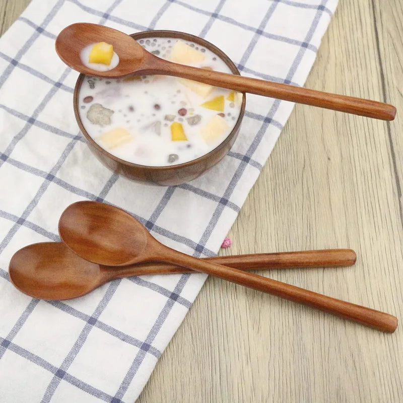 Cuillère en bois pour soupe 2 pièces, vaisselle et ustensiles de cuisine, outils de cuisson écologiques, cuillère à soupe et à cuisiner