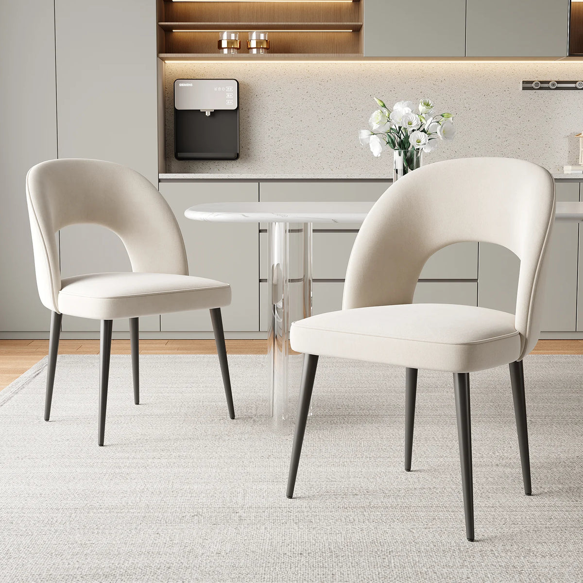 Chaises de salle à manger (lot de 2) modernes et simples pour la maison, chaises et table à manger, tabouret de relaxation, chaises à dossier pour hôtel et restaurant, meubles