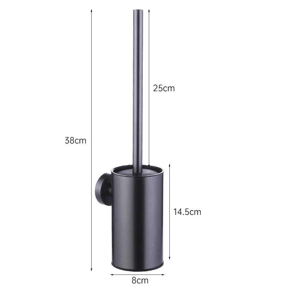 Brosse de toilette circulaire en acier inoxydable
