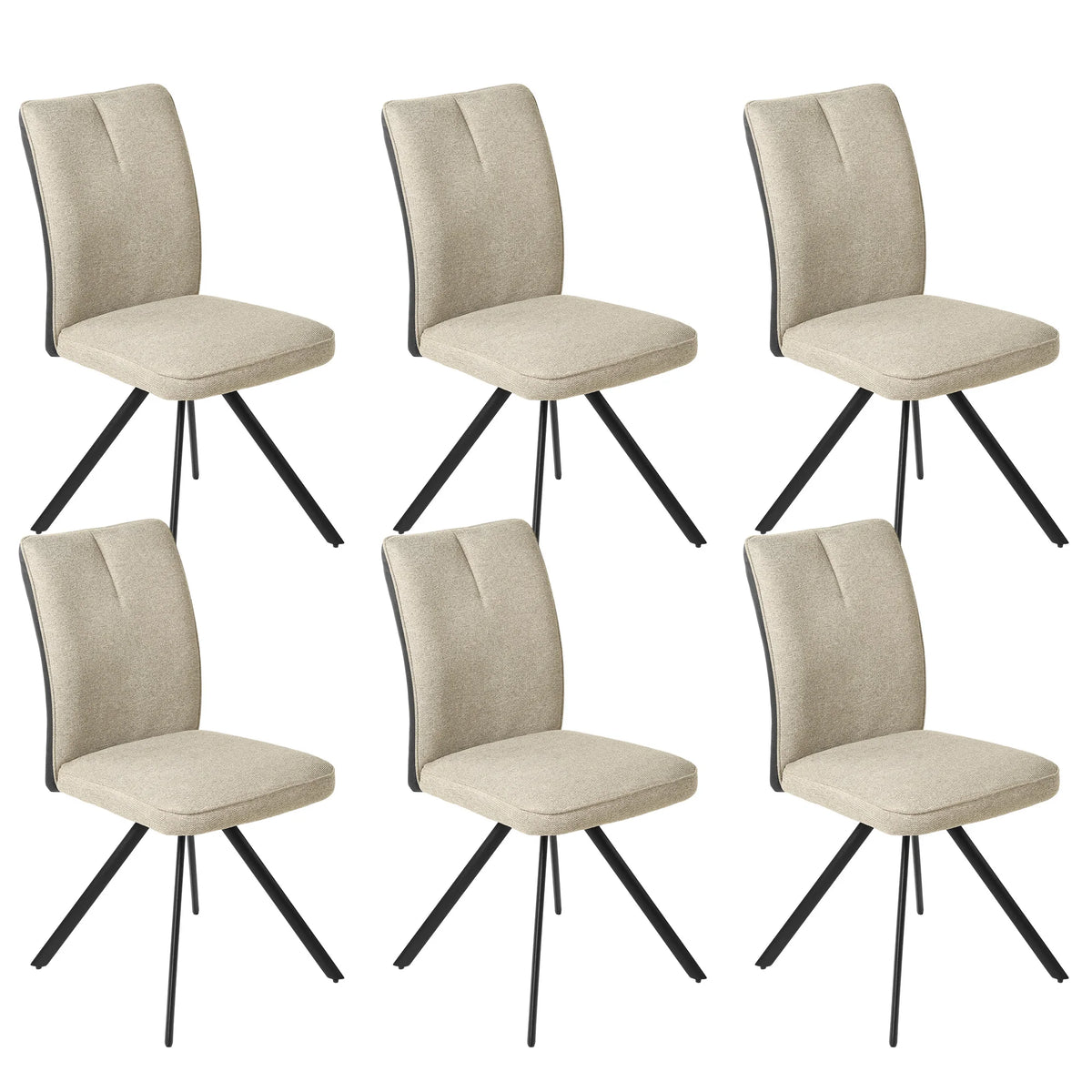 Lot de 2/4/6/8 chaises de salle à manger JIEXI, chaise rembourrée de style designer avec pieds en métal, chaise de cuisine moderne, dossier haut confortable, adaptée aux salles à manger, salons et salles de réunion