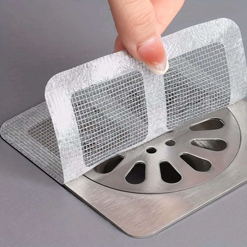 Sticker de drain de sol, filtre adhésif anti-cheveux et anti-insectes pour salle de bain et douche, maille de protection anti-bouchage