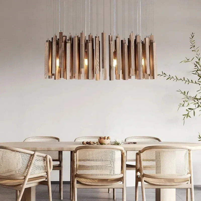 Plafonnier en bois, lustre de plafond