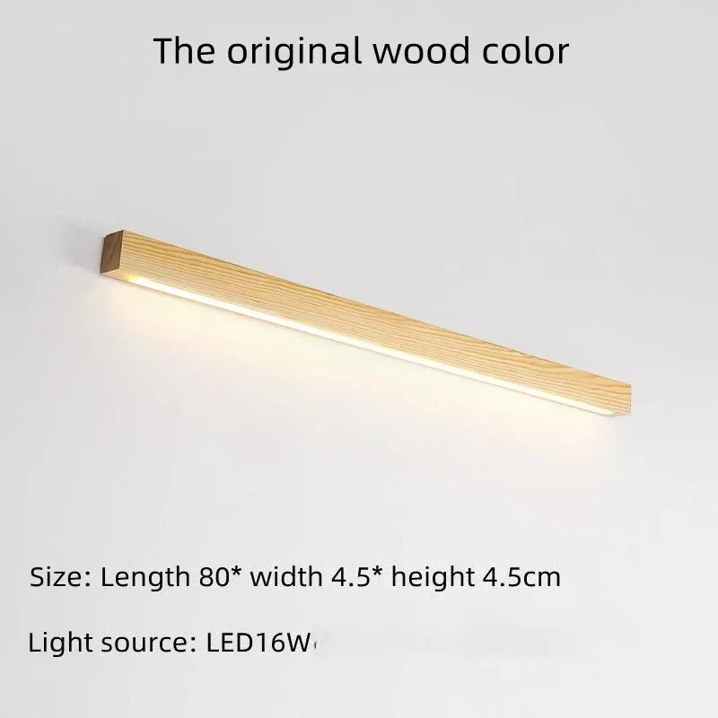 Applique murale en tasseaux de bois style japonais MAISU - Lampe suspension longue et minimaliste pour salon, chambre, couloir et décoration d'intérieur