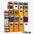 Set de 28 Boîtes Alimentaires Hermétiques en Plastique Optimisez le rangement de votre cuisine et de votre garde-manger grâce à ce set complet de 28 boîtes alimentaires hermétiques. Conçues pour conserver la fraîcheur de vos aliments le plus longtemps pos