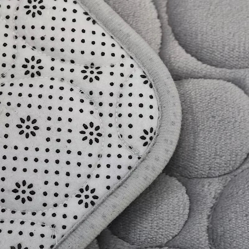 Ensemble 3 pièces de tapis de sol unicolores simples, absorbants et antidérapants pour salle de bain, motif pierre, confortables et doux, lot de trois