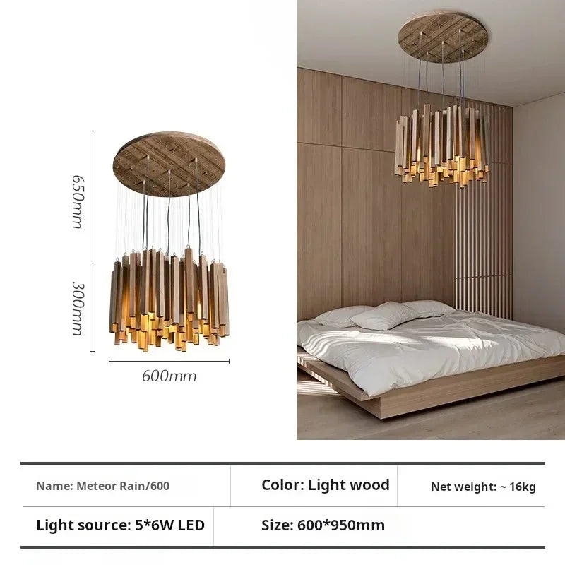 Plafonnier en bois, lustre de plafond