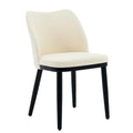 Chaises de cuisine et salle à manger en tissu de style scandinave moderne avec pieds en bois pour bureau, cuisine et salon (lot de 2)
