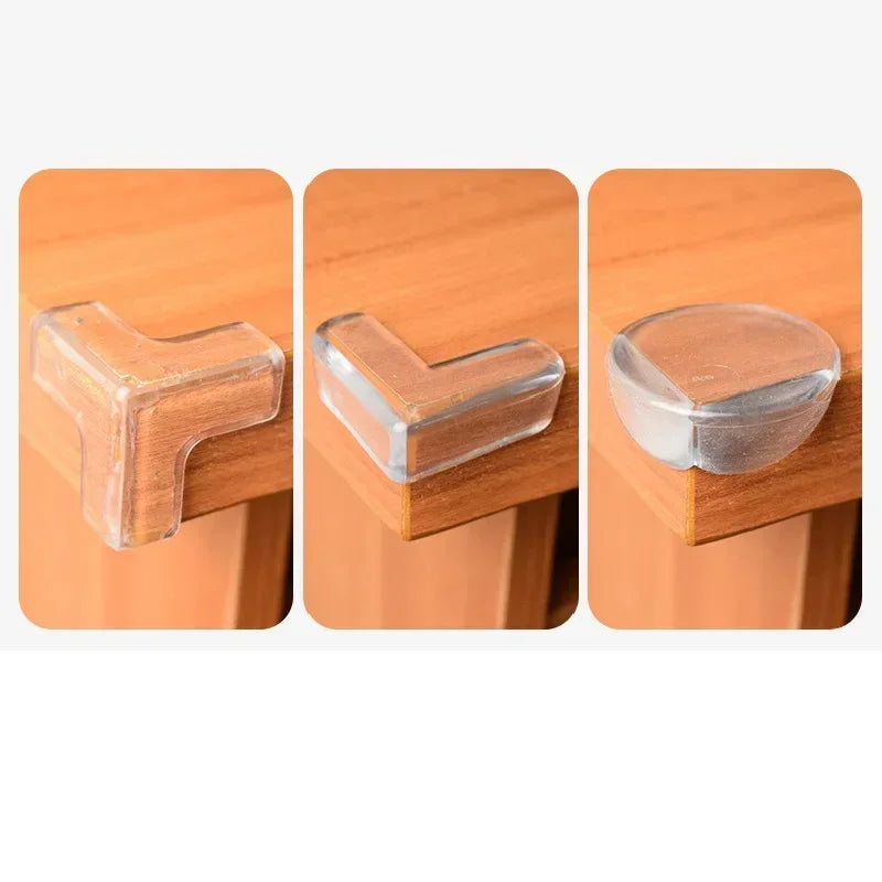 Lot de 4 / 10 protections d'angles anti-collision pour enfants - Protège-coins de table en silicone souple et transparent pour la sécurité des bébés