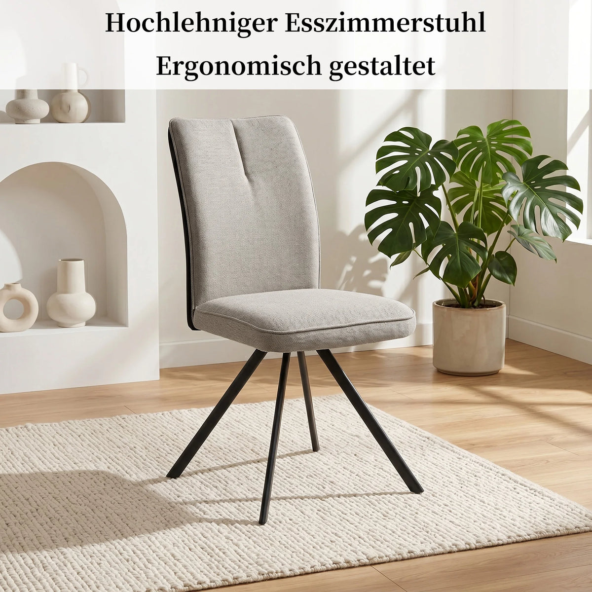 Lot de 2/4/6/8 chaises de salle à manger JIEXI, chaise rembourrée de style designer avec pieds en métal, chaise de cuisine moderne, dossier haut confortable, adaptée aux salles à manger, salons et salles de réunion