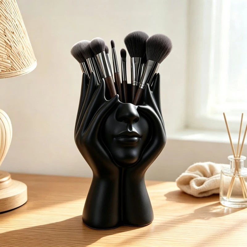 1PC Creative Human Body Art Styling Office Supplies Desktop Multifunctional Storage Pen Holder Makeup Brush Holder Decoration