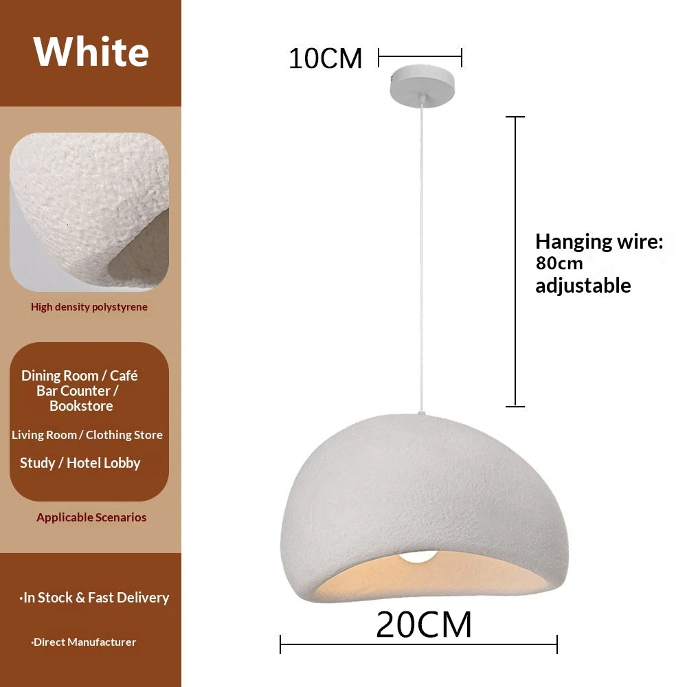 Modern LED Nordic Wabi Sabi Pendant Light - Ceiling Chandeliers Hanging Lamp for Living Room Dining Bedroom Bar Home Decor