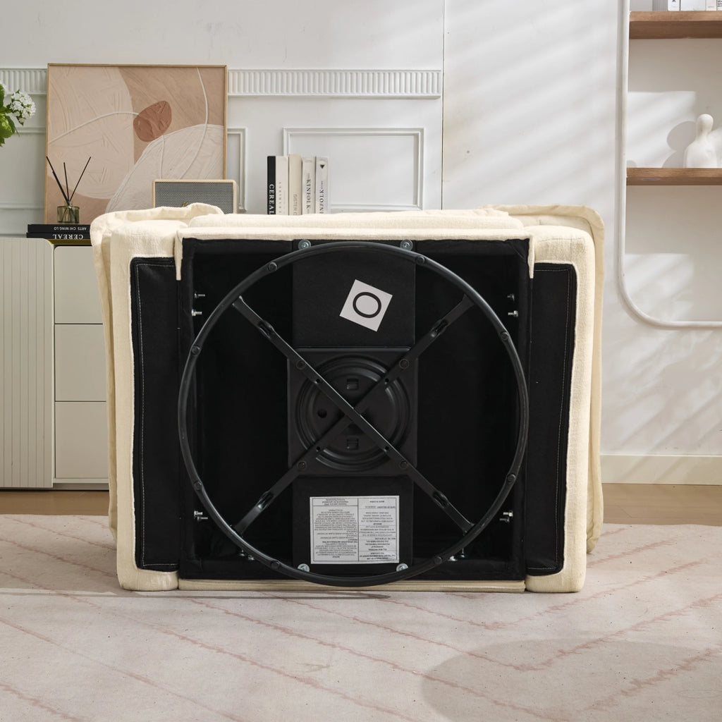 Ensemble canapé en chenille avec mousse à mémoire de forme, fauteuil