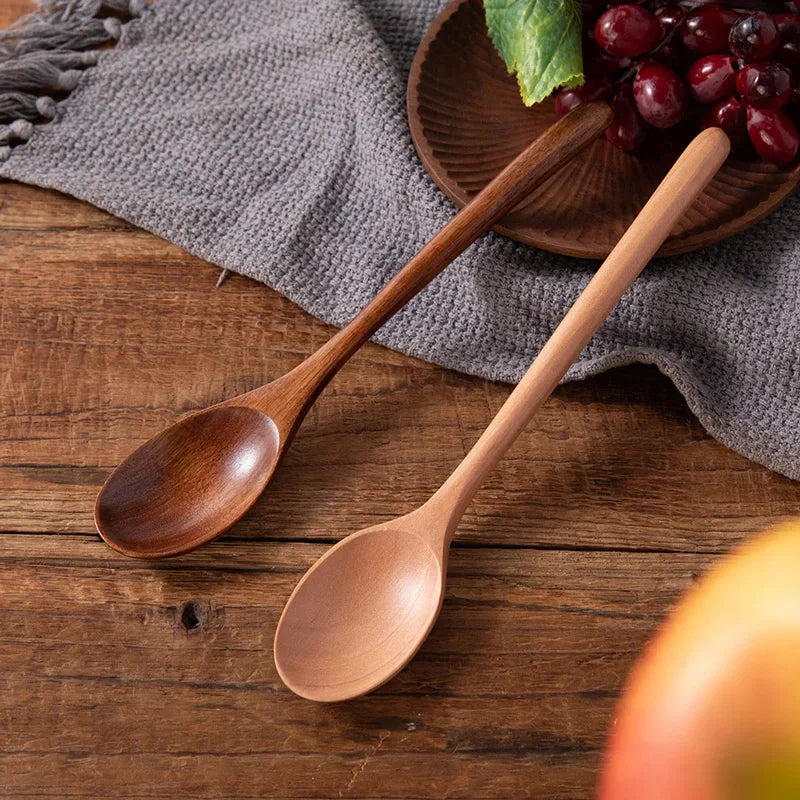 Cuillère en bois pour soupe 2 pièces, vaisselle et ustensiles de cuisine, outils de cuisson écologiques, cuillère à soupe et à cuisiner