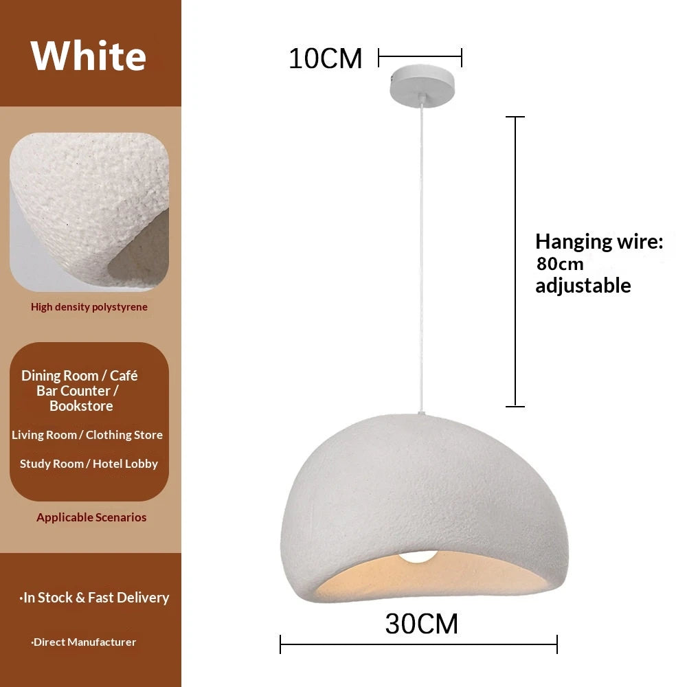 Modern LED Nordic Wabi Sabi Pendant Light - Ceiling Chandeliers Hanging Lamp for Living Room Dining Bedroom Bar Home Decor