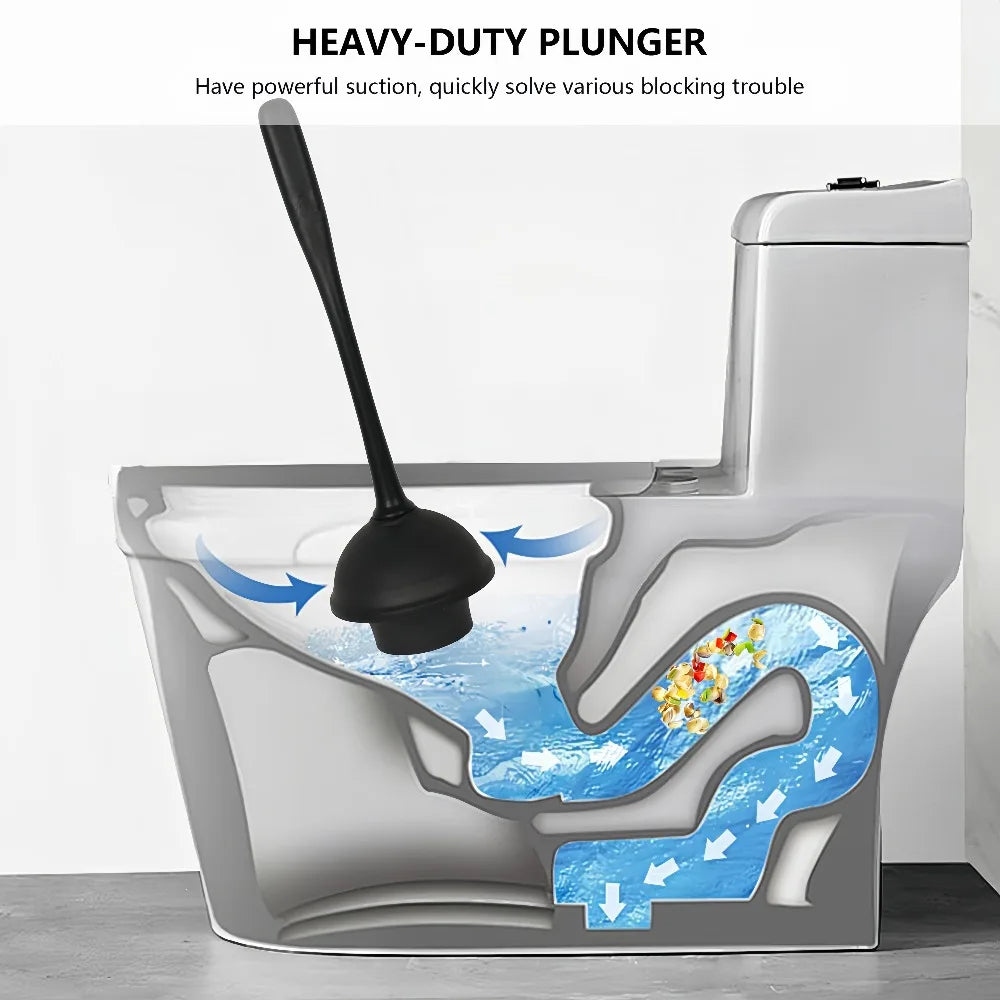 Kit de nettoyage pour toilettes avec socle de rangement, manche long ergonomique, brosse pour cuvette de WC domestique
