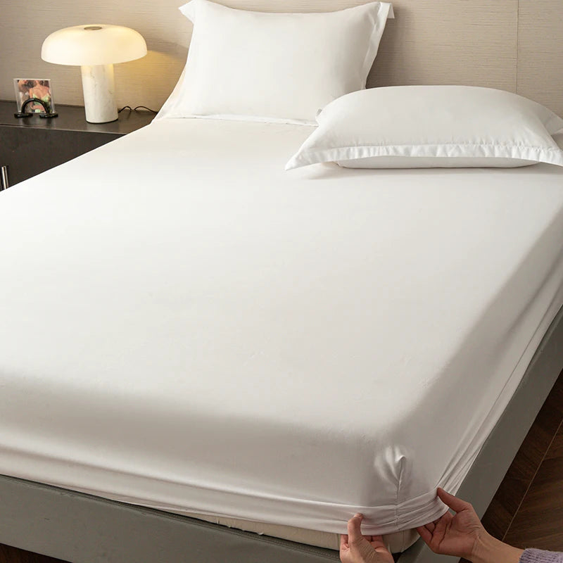 High Quality Fitted Sheet - Microfiber Soft Touch, Deep Pocket 25cm, Wrinkle Free Anti-Slip, Solid Color Twin/Full/Queen/King