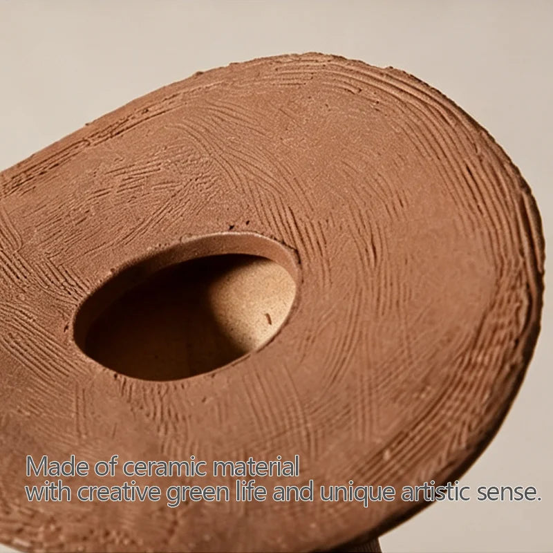 Wabi-Sabi-Style Scenery: Dezhen High-End Ceramic Vase for Home Flower Arrangements,Decorative Piece,and Living Room Ornament