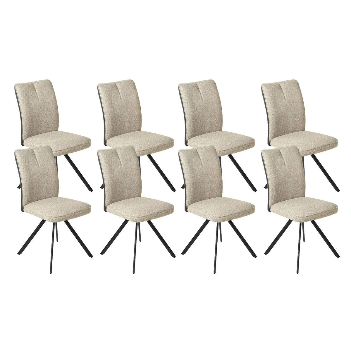 Lot de 2/4/6/8 chaises de salle à manger JIEXI, chaise rembourrée de style designer avec pieds en métal, chaise de cuisine moderne, dossier haut confortable, adaptée aux salles à manger, salons et salles de réunion