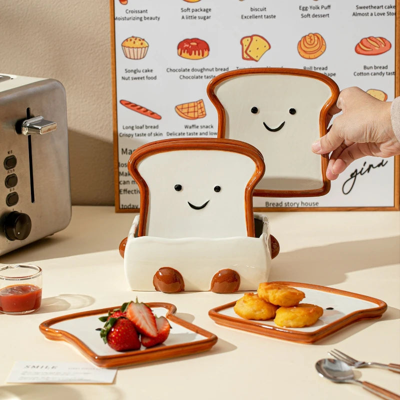 Assiettes en Céramique Pain de Mie