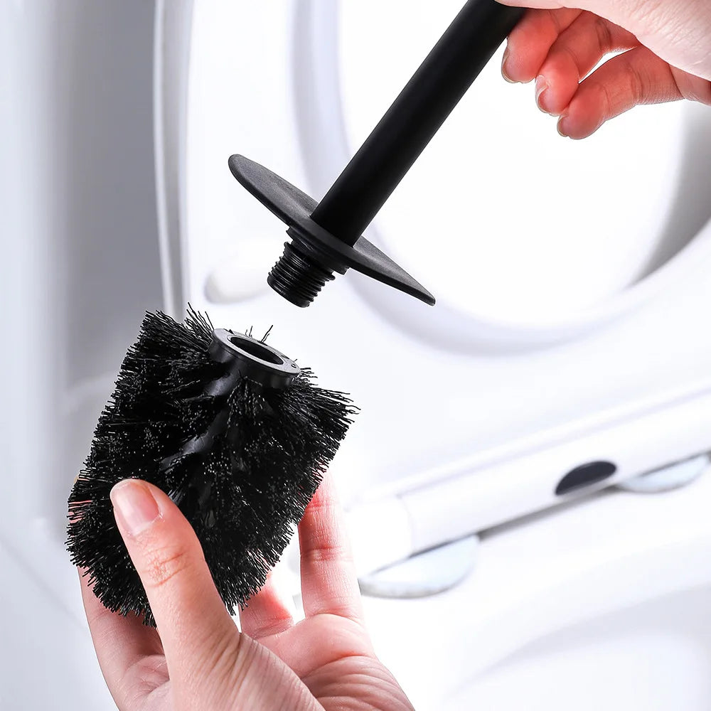 Brosse de toilette circulaire en acier inoxydable