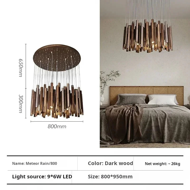 Plafonnier en bois, lustre de plafond