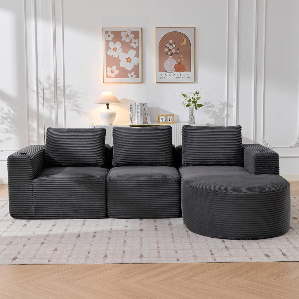 Canapé roulé comprimé sous vide, tout en coton, petit format, velours, canapé relax 3 places, design moderne et minimaliste