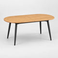 Table à manger extensible 120-160 x 80 cm pour 4 à 6 personnes, style champêtre pour cuisine et salle à manger, chêne