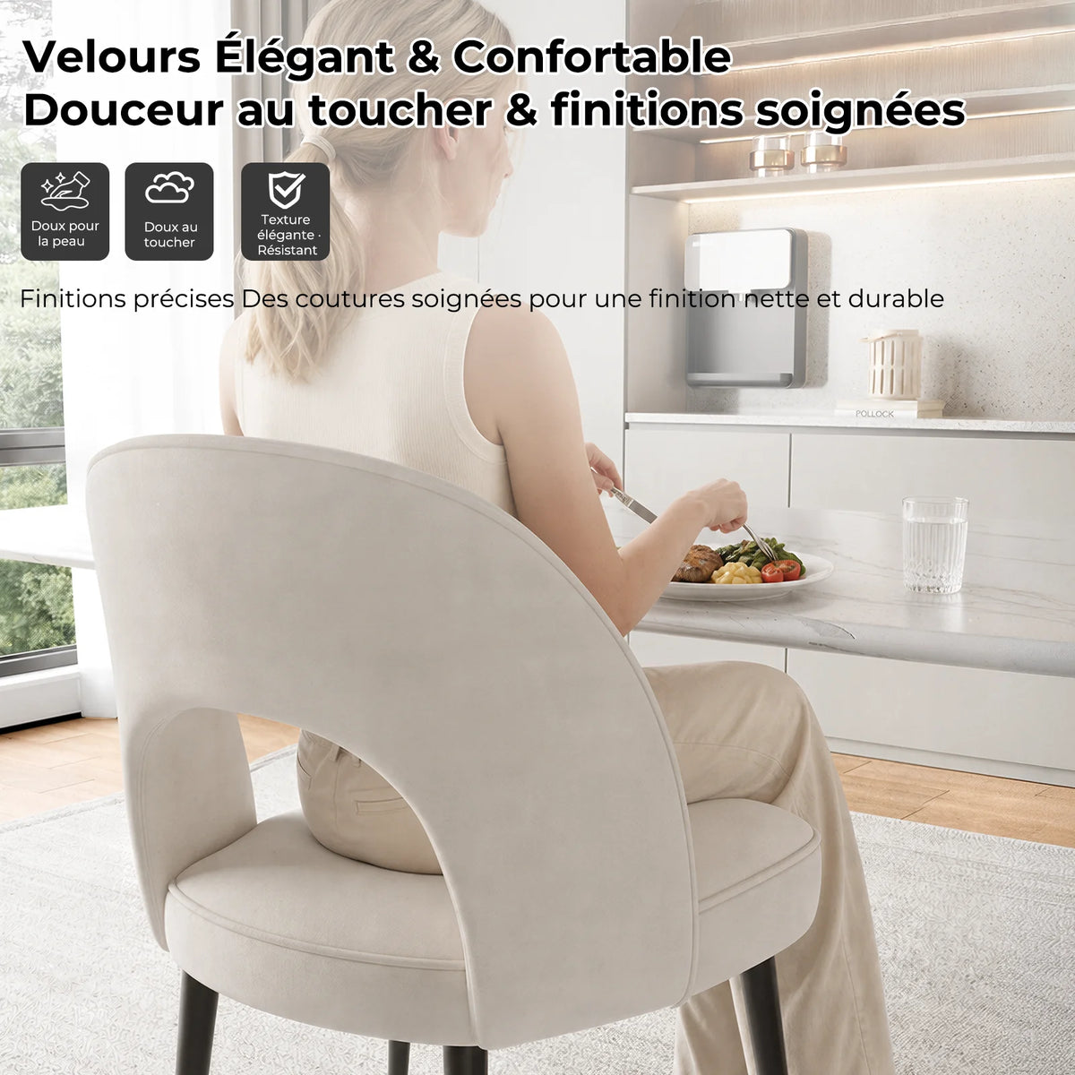 Chaises de salle à manger (lot de 2) modernes et simples pour la maison, chaises et table à manger, tabouret de relaxation, chaises à dossier pour hôtel et restaurant, meubles