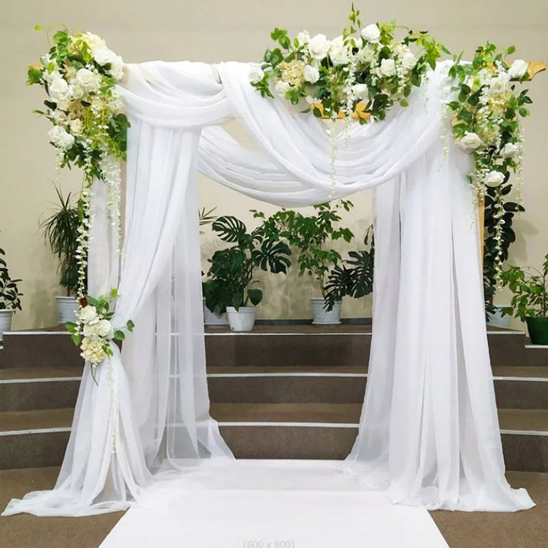 Rideaux en tulle blanc transparent pour salon et salle de bain, décoration d'intérieur pour portes et fenêtres et fond de studio photo