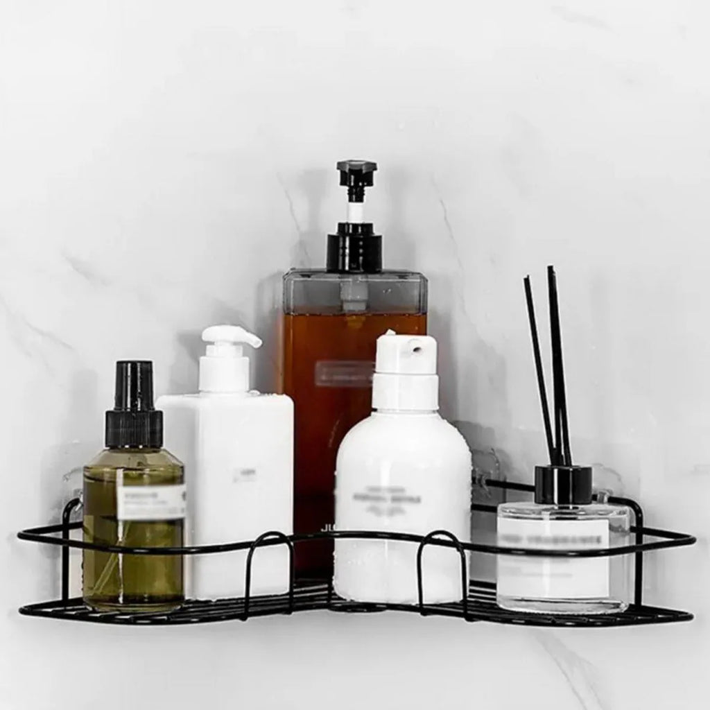 Étagère de salle de bain, serviteur de douche d'angle, rangement triangulaire sans perçage pour cuisine et salle de bain, étagère de douche, support de rangement pour shampooing