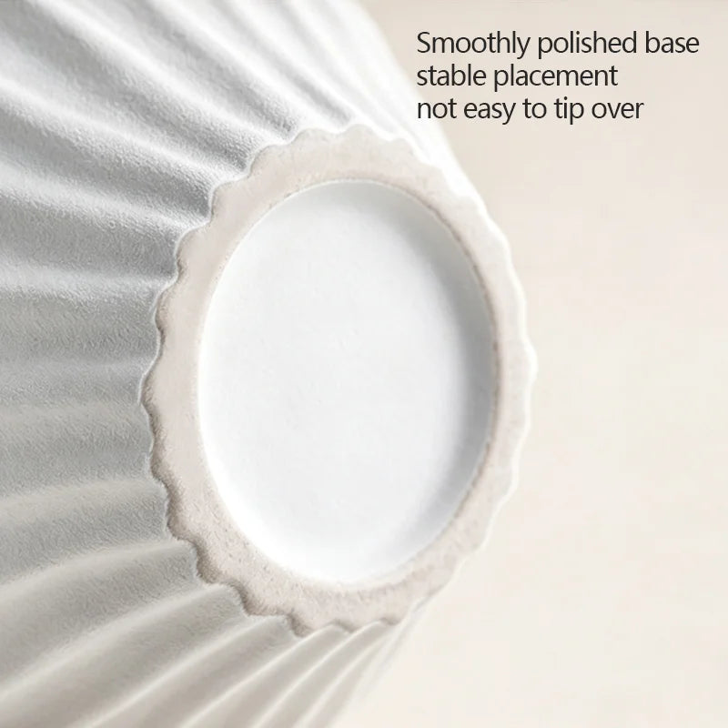 Wabi-Sabi Style Ceramic Vase: Elegant Home Decor Piece with a Frosted Finish—Creative Hydroponic Vase for Dried Flowers