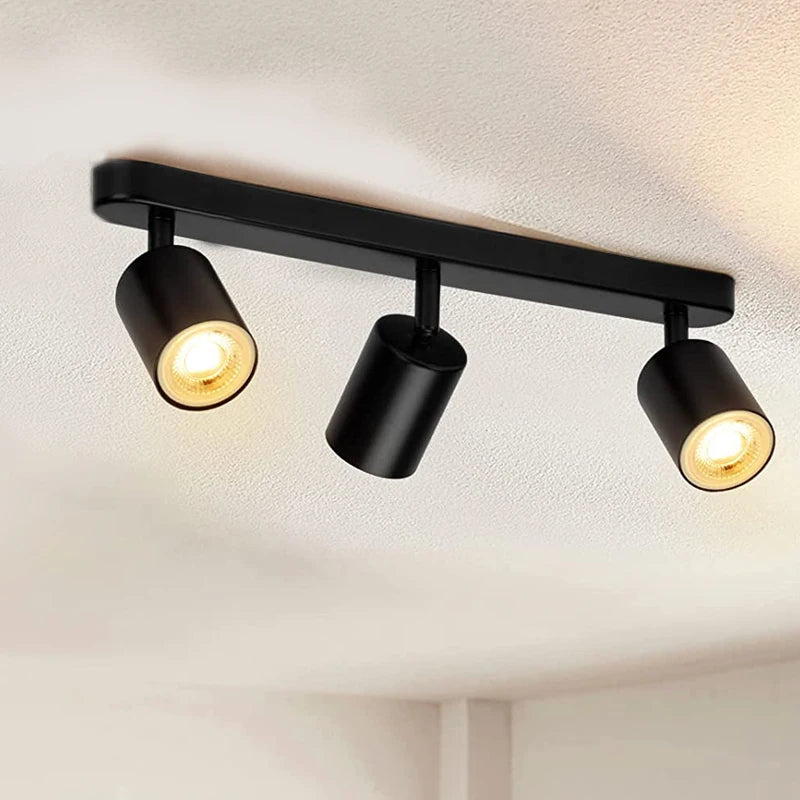 Projecteur LED GU10 dimmable - Projecteur mural de fond pour magasin de vêtements, spot sur rail 7W 12W, projecteur de plafond en saillie AC 220V