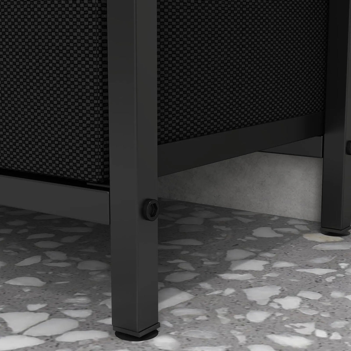 Meuble TV commode avec 3 tiroirs en tissu, meuble télé pour télévision jusqu'à 55 pouces, 120 x 30 x 57 cm