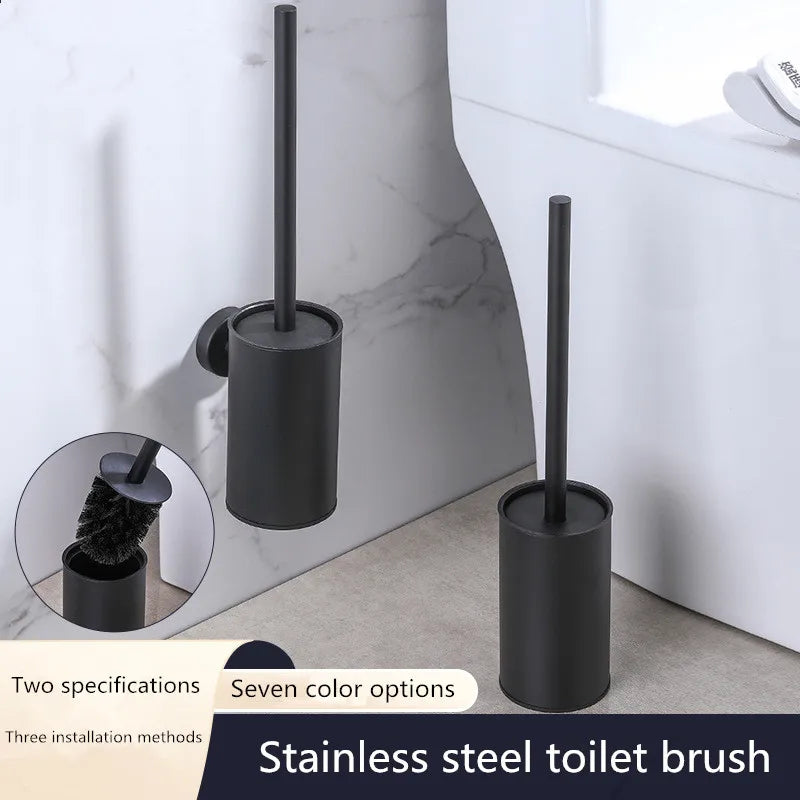 Brosse de toilette circulaire en acier inoxydable