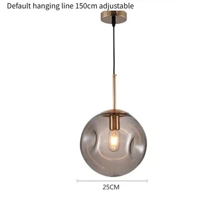 Suspensions modernes nordiques - Lampe suspendue créative en boule de verre pour décoration de salle à manger, chambre, bar et loft, luminaires