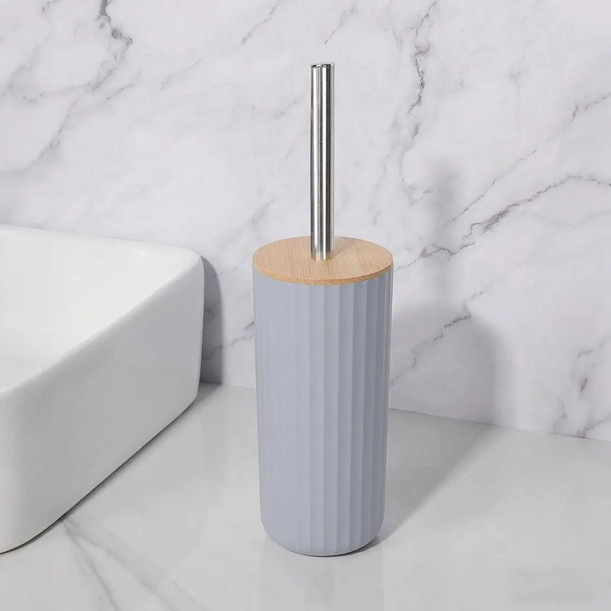 Ensemble d'accessoires de salle de bain 6 pièces, distributeur de savon, porte-savon, brosse de toilette, flacon de lotion, poubelle, tasse pour brosse à dents, ensemble de rangement de salle de bain en plastique
