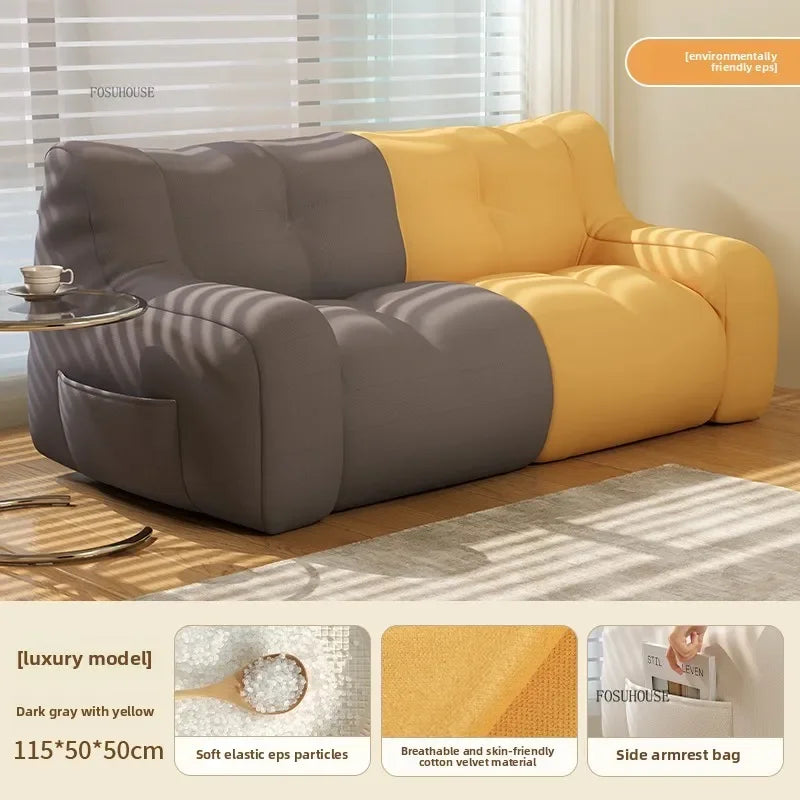 Canapé poire confortable en tissu, fauteuil inclinable moderne, meuble de salon, canapé pliable pour chambre, assise relaxante et douillette pour la décoration intérieure