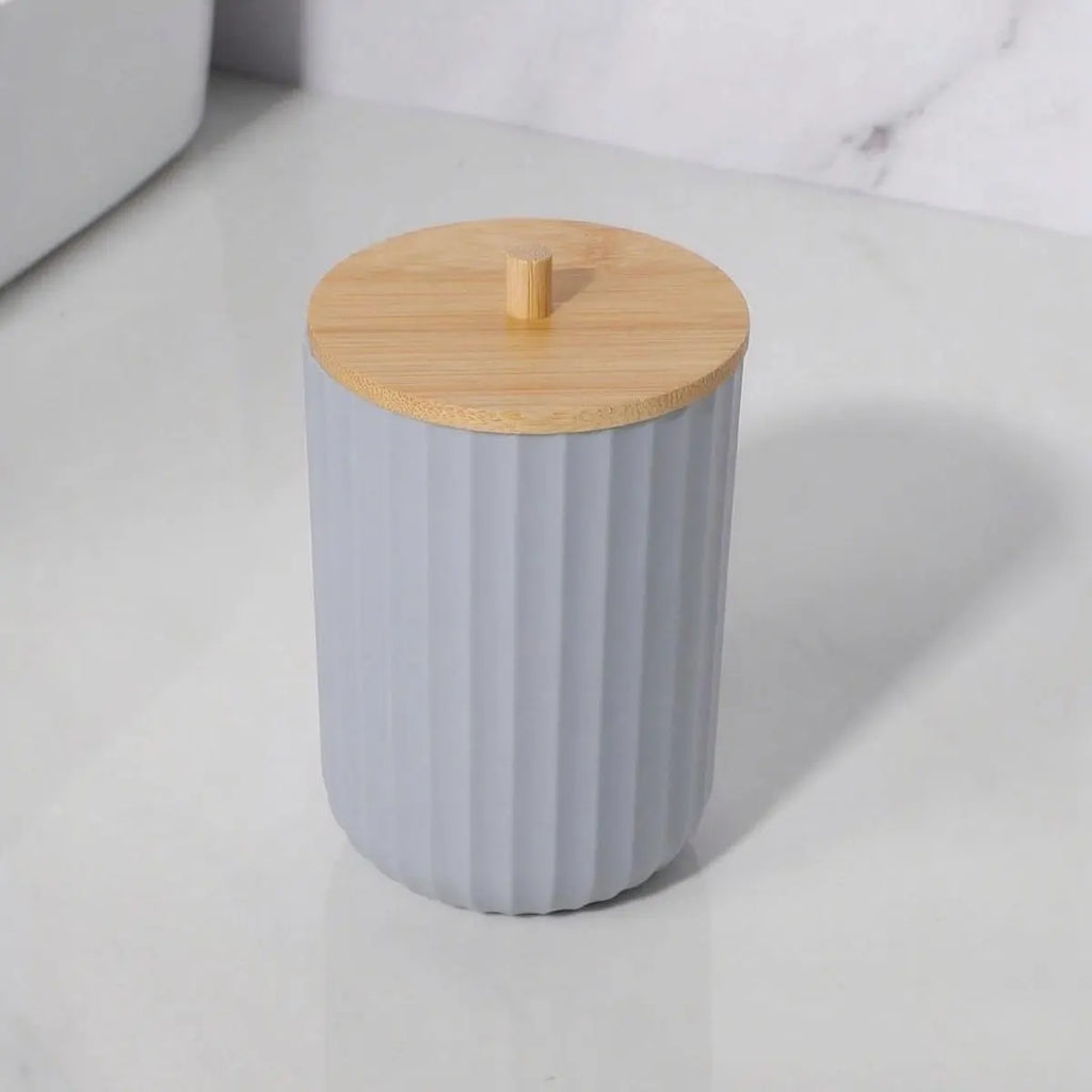Ensemble d'accessoires de salle de bain 6 pièces, distributeur de savon, porte-savon, brosse de toilette, flacon de lotion, poubelle, tasse pour brosse à dents, ensemble de rangement de salle de bain en plastique