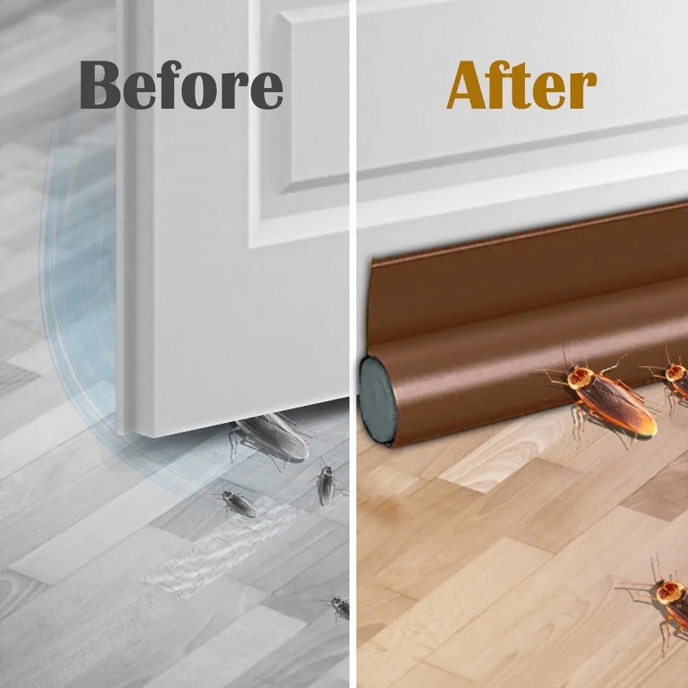 Bas de porte réglable et bas de porte anti-courants d'air - Joint d'étanchéité isolant contre le froid et le vent, mousse acoustique pour la maison