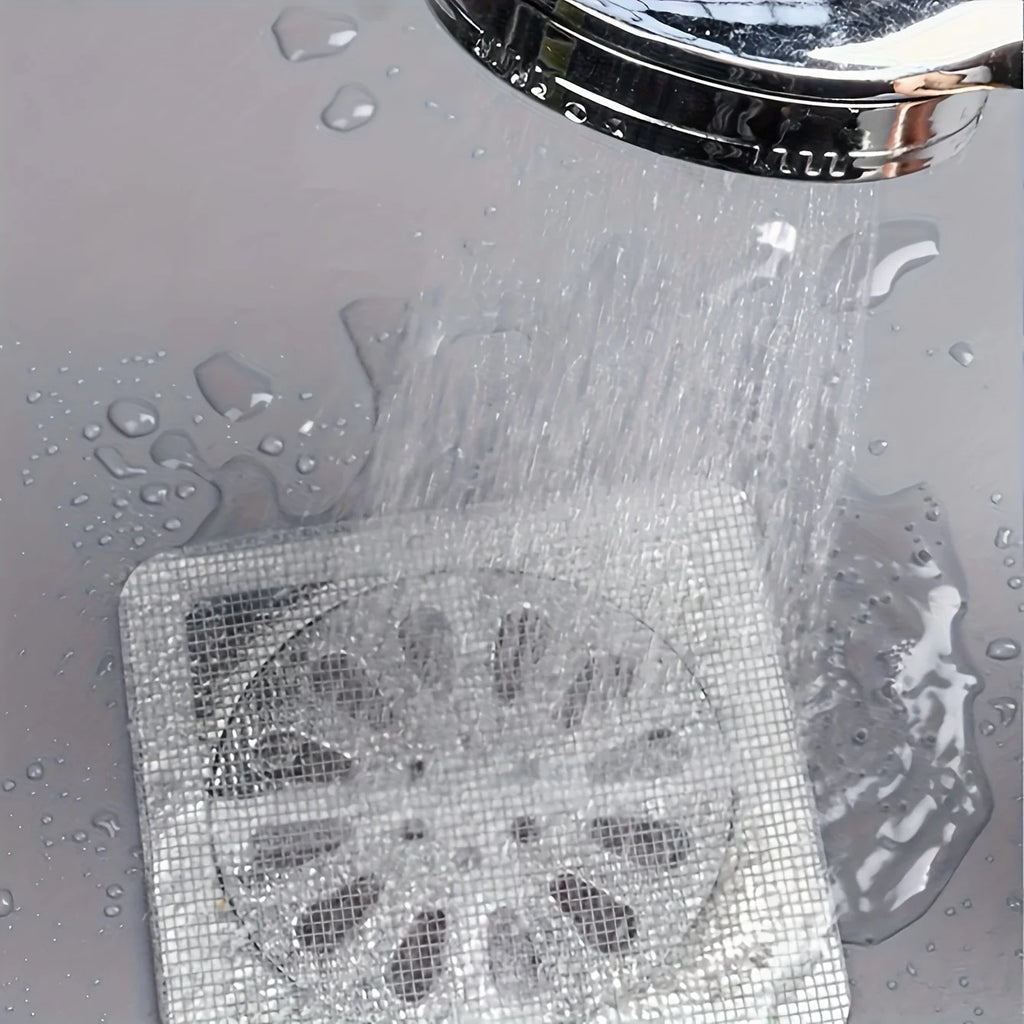 Sticker de drain de sol, filtre adhésif anti-cheveux et anti-insectes pour salle de bain et douche, maille de protection anti-bouchage