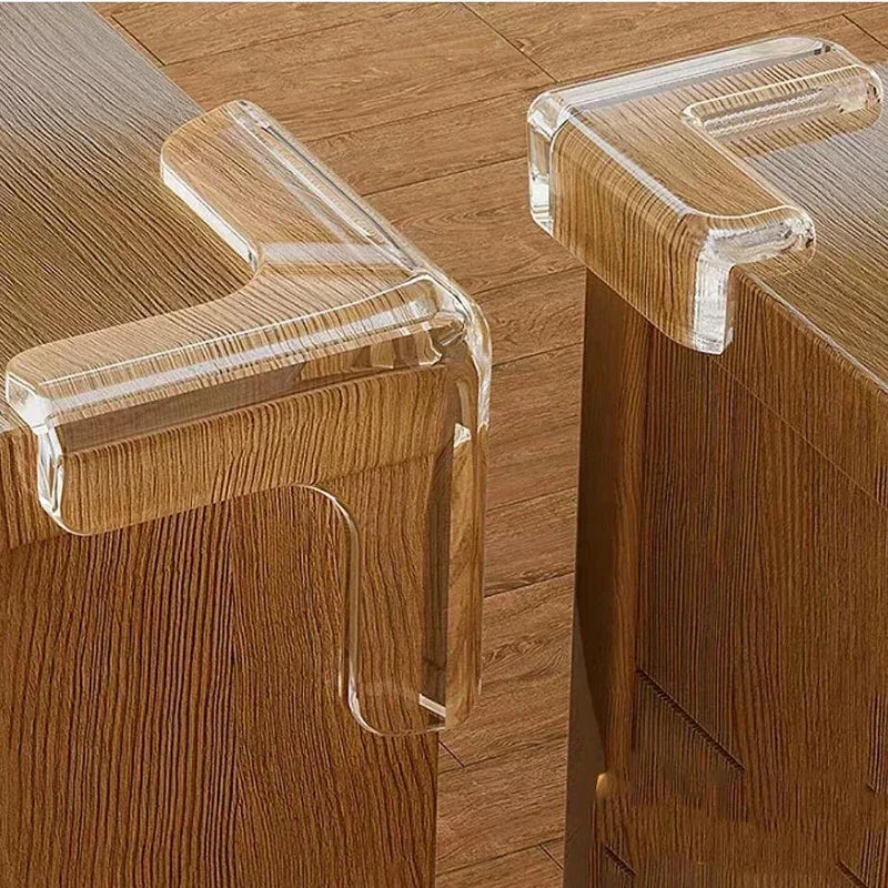 Lot de 4 / 10 protections d'angles anti-collision pour enfants - Protège-coins de table en silicone souple et transparent pour la sécurité des bébés