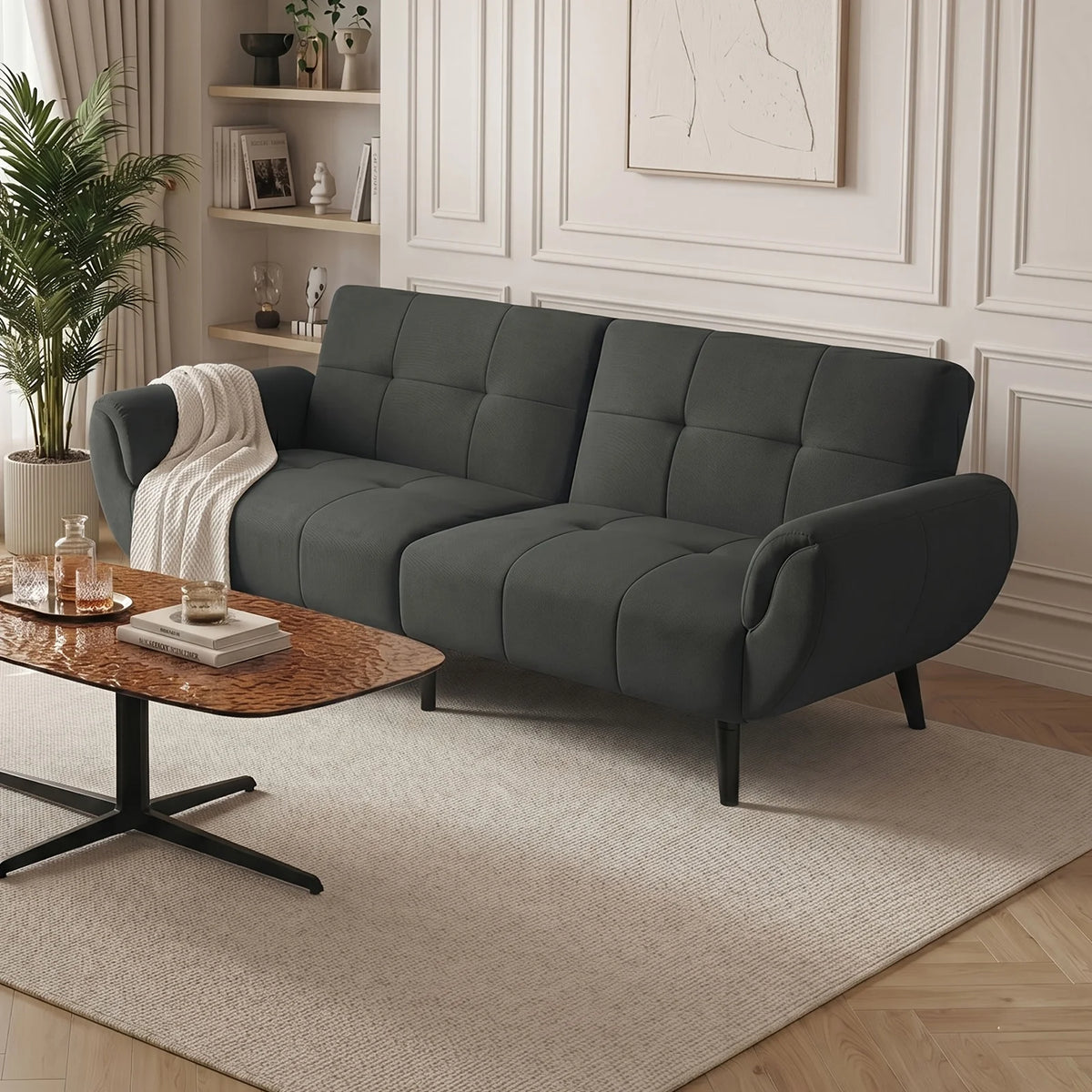 Canapé trois places relax moderne JIEXI, adapté pour le salon, les salles de réunion ou les espaces de réception