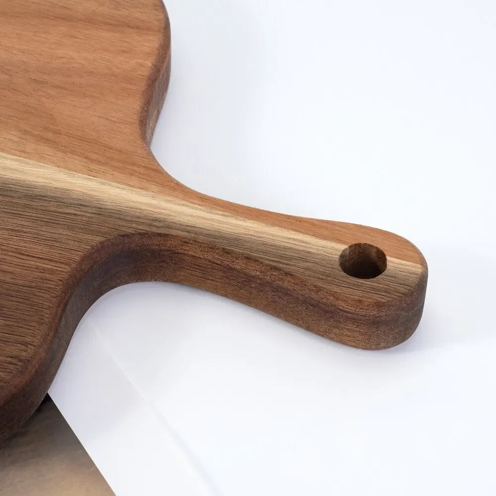 Planche à découper en bois avec poignée, planche de service pour la cuisine, planche à fromage en bois, planche à charcuterie pour pain et assiettes de fruits