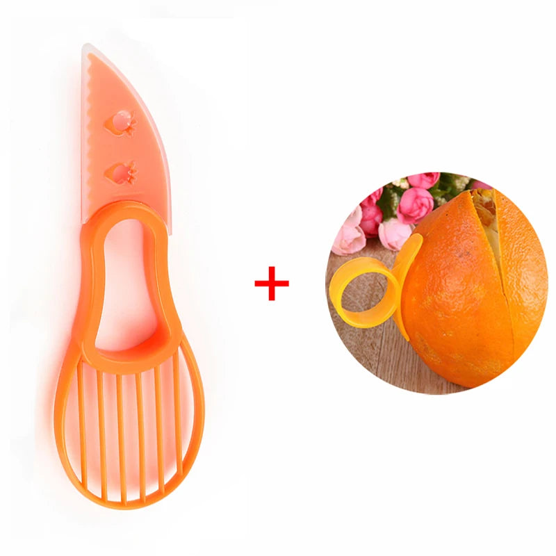 Trancheur d'avocat 3-en-1, dénoyauteur de karité et beurre, éplucheur et coupe-fruit, séparateur de pulpe, couteau en plastique, outils et gadgets de cuisine pour légumes