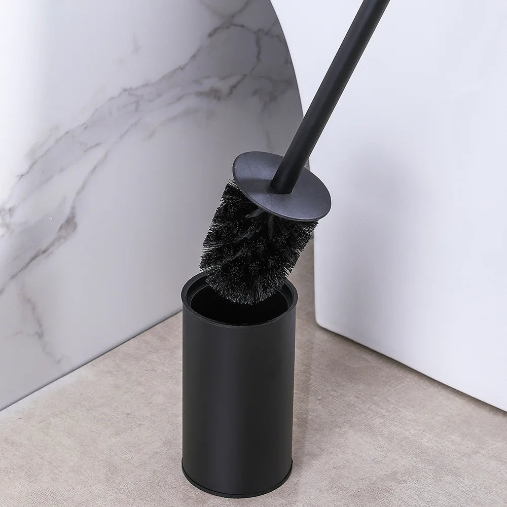 Brosse de toilette circulaire en acier inoxydable