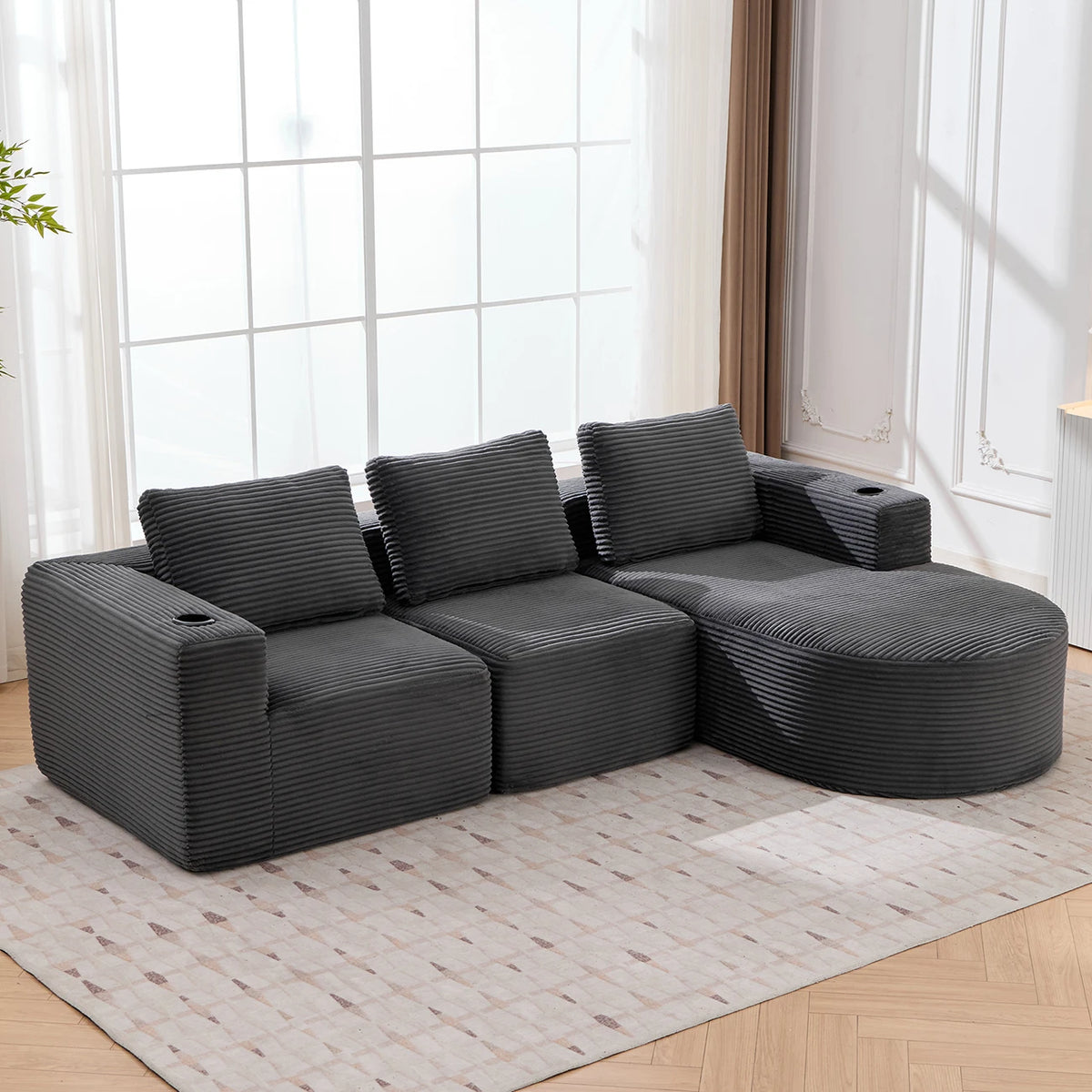 Canapé roulé comprimé sous vide, tout en coton, petit format, velours, canapé relax 3 places, design moderne et minimaliste